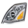 35753-UP CHROME ALL LED HEADLIGHT FOR 2013-2017 VOLVO VN/VNL - DRIVER