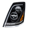 35755-UP BLACK ALL LED HEADLIGHT FOR 2013-2017 VOLVO VN/VNL - DRIVER