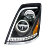 35755-UP BLACK ALL LED HEADLIGHT FOR 2013-2017 VOLVO VN/VNL - DRIVER