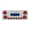 34280-UP SS REAR CENTER PANEL WITH 4X 21 LED 4" GLOLIGHT & 6X 9 LED 2" LIGHTS & VISORS-RED LED & LENS