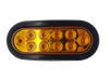 US01-62103K 6”Oval Light With Black Rubber Grommet And Pigtail 10 Pcs LED Amber/Amber 12V