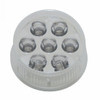 39987-UP 7 LED 2" Round Light (Clearance/Marker) - Red LED/Clear Lens