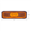 36010-UP 10 LED Rectangular Abyss Light (Clearance/Marker) - Amber LED/Amber Lens