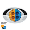 36026-UP 4 LED Double Fury Light (Clearance/Marker)-Amber & Blue LED/Clear Lens