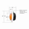 34824-UP LED Single Function ArcBlast 3/4" Mini Light (Clearance/Marker) - Amber LED/Amber Lens