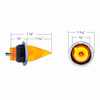34841-UP 4 LED Dual Function 3/4" Mini Spike Light With SS Bezel (Clearance/Marker) - Amber LED/Amber Lens