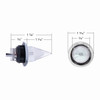 34846-UP 4 LED Dual Function 3/4" Mini Spike Light With SS Bezel (Auxiliary/Utility) - White LED/Clear Lens
