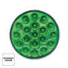 35948-UP 19 LED 4" Round Double Fury Light (Stop & Turn) - Red & Green LED/Clear Lens