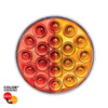 35946-UP 19 LED 4" Round Double Fury Light (Stop & Turn) - Red & Amber LED/Clear Lens