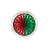 39237-UP 4 LED 1-1/8" Watermelon Double Fury Light With Clear Lens (Clearance/Marker) - Red & Green LED