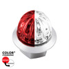 39239-UP 4 LED 1-1/8" Watermelon Double Fury Light With Clear Lens (Clearance/Marker) - Red & White LED