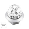 39239-UP 4 LED 1-1/8" Watermelon Double Fury Light With Clear Lens (Clearance/Marker) - Red & White LED
