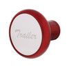 22972-UP Deluxe Aluminum Screw-On Air Valve Knob With Stainless Trailer Plaque - Candy Red