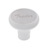 22957-UP Deluxe Aluminum Screw-On Air Valve Knob With Stainless "Trailer" Plaque - Pearl White