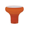 22971-UP Deluxe Aluminum Screw-On Air Valve Knob With Stainless Trailer Plaque - Cadmium Orange