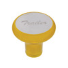 22973-UP Deluxe Aluminum Screw-On Air Valve Knob With Stainless Trailer Plaque - Electric Yellow
