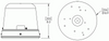78013 Tall Dome LED Beacons - Dual Color Class I, Amber / Clear / Clear Dome