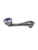 24023-UP Chrome Die-Cast Window Crank With 3/8 Square Adapter - Blue Crystal