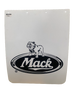 24T94X-0005 24x30x4mm, Mack Logo Black With Dog Head Left In White Letters In Black Background, With White Background