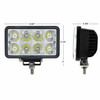 36507-UP 8 High Power LED Rectangular Work Light 1200 Lumens