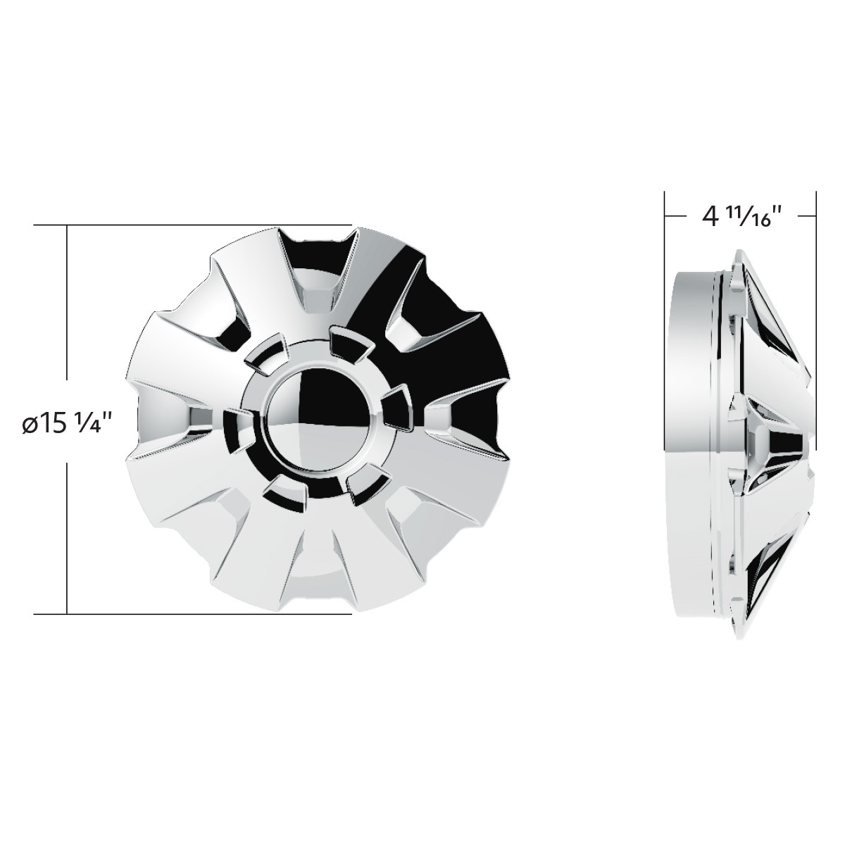 Front & Rear Chrome Hub Cover Kt 33mm Sem Truck Wheel Axle Covers Front & Rear Chrome Hub Cover Kt 33mm Sem Truck Wheel Axle Covers