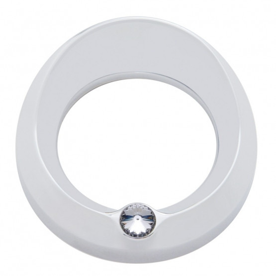 Signature Series Gauge Bezel With Visor & Crystal For 3-3/4" DIA Speed/Tachometer Gauge - Clear Crystal