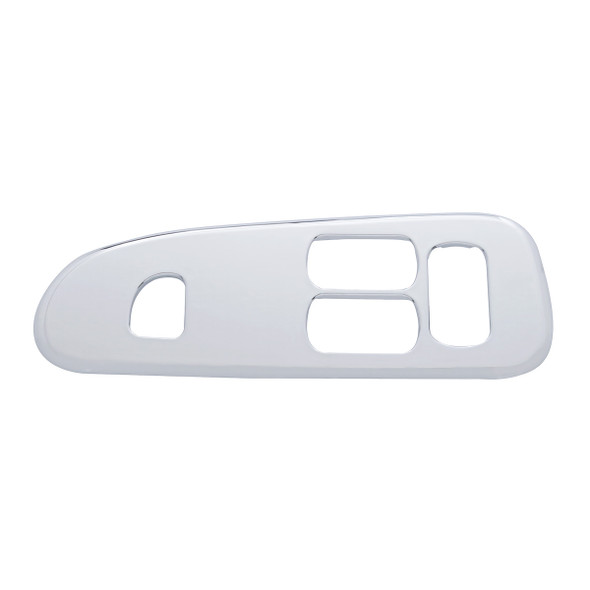 Chrome Plastic Window Switch Trim For 2008+ Peterbilt 389/388- Driver  (3 Large & 1 Small Opening)