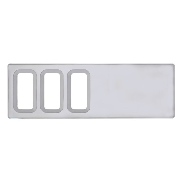Chrome Plastic Dash Switch Panel Cover For International - 3 Openings