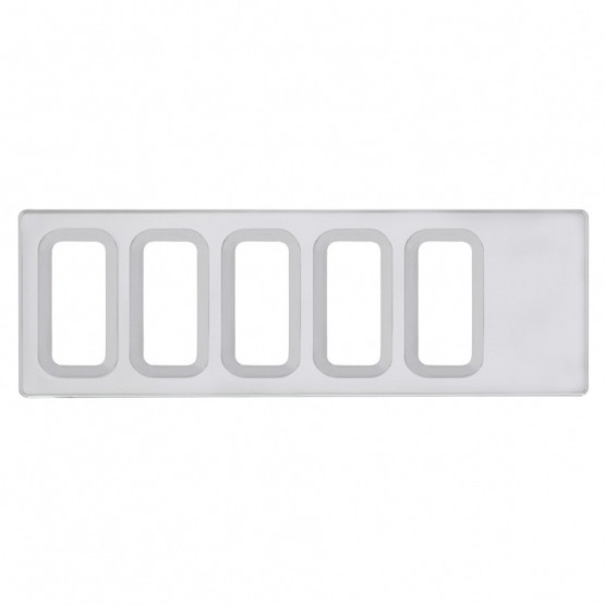 Chrome Plastic Dash Switch Panel Cover For International - 5 Openings