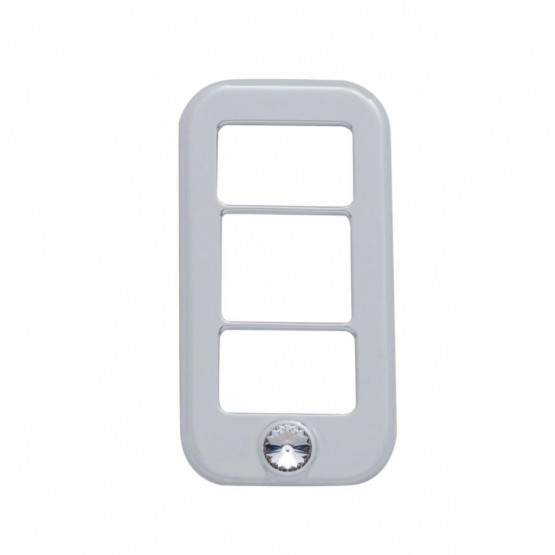 Rocker Switch Cover With 3 Openings & Color Crystal For Freightliner-Clear (3-Pack)