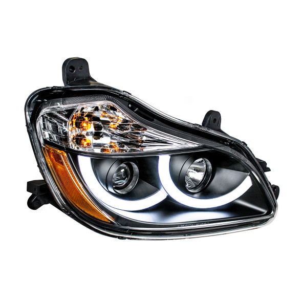 31457-UP Kenworth T680 Blackout Projector Headlight Assembly With Position LED - Passenger