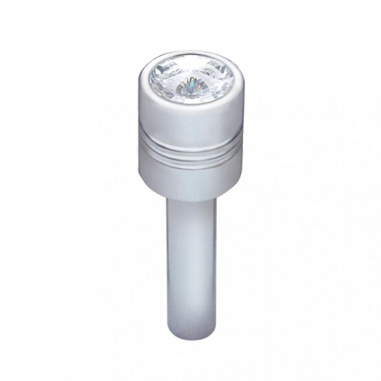 Chrome Door Lock Knob With 9/16" Clear Crystal (2-Pack)