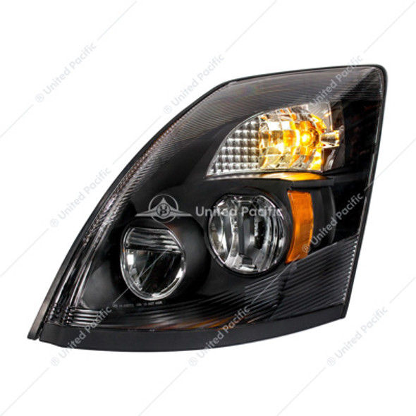 31096-UP High Power LED "Blackout" Headlight for 2003-2017 Volvo VN/VNL - Driver