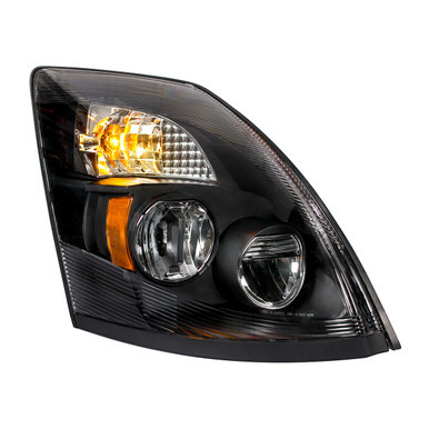 31097-UP High Power LED "Blackout" Headlight for 2003-2017 Volvo VN/VNL - Passenger