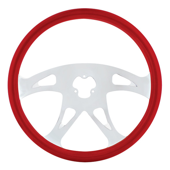 18" Color Boss Steering Wheel - Indigo Red