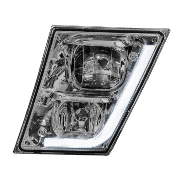 89414-GG Chrome Fog light/Driving Light W/LED Position Volvo VNL 03-17 Driver Side