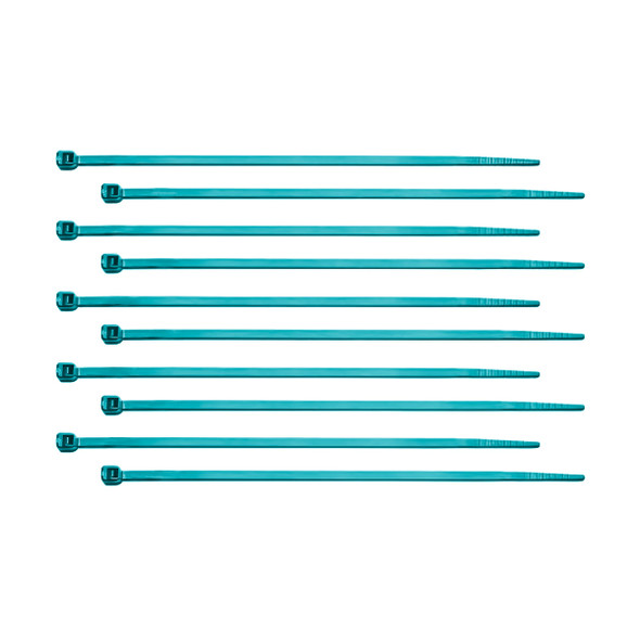 6" Nylon Cable Zip Ties - Blue (10-Pack)