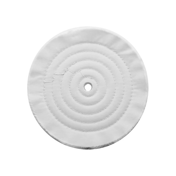 8" White Soft Muslin Buff - 1/2" Arbor