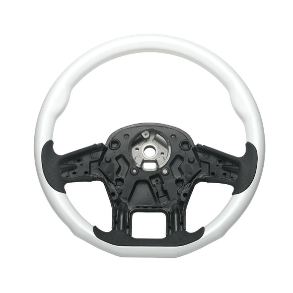 18" YourGrip Wood Candy Color Steering Wheel For 2012-2021 PB 579 & 2013-2021 KW T680-Pearl White