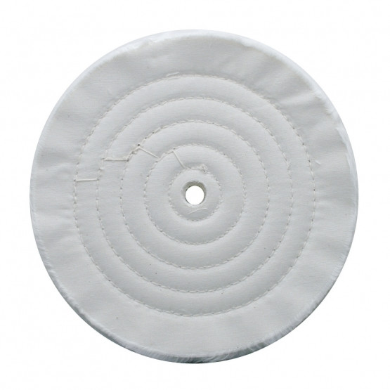 8" White Soft Muslin Buff - 1/8" Arbor