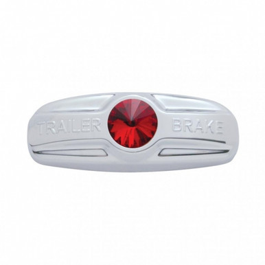 41996-UP Trailer Brake Cover W/Crystal For Freightliner Century (1996-2011), Columbia (2001-2017) - Red Crystal