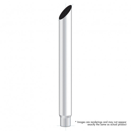 8" Mitred Reduce To 5" O.D. Bottom Exhaust - 60" L