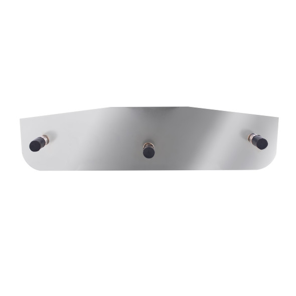 3" X 12" Chrome Standard Bottom Mud Flap Plate - Welded Stud