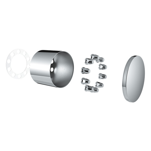 Chrome Plastic Single Hub Design Rear Axle Cover With 33mm Thread-On Nut Covers