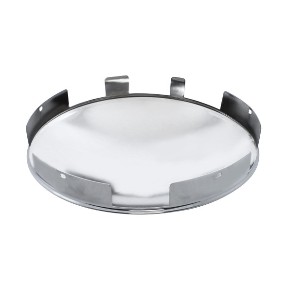 6 Uneven Notched Chrome Dome Front Hubcap - 1" Lip
