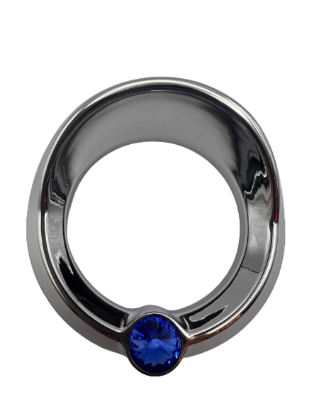 20816-UP Universal Small Gauge Bezel With Visor - Blue Crystal