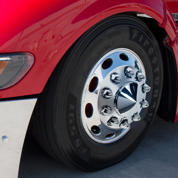 1-1/2" X 2-3/4" Chrome Plastic Bullet Nut Cover - Push-On (Bulk)