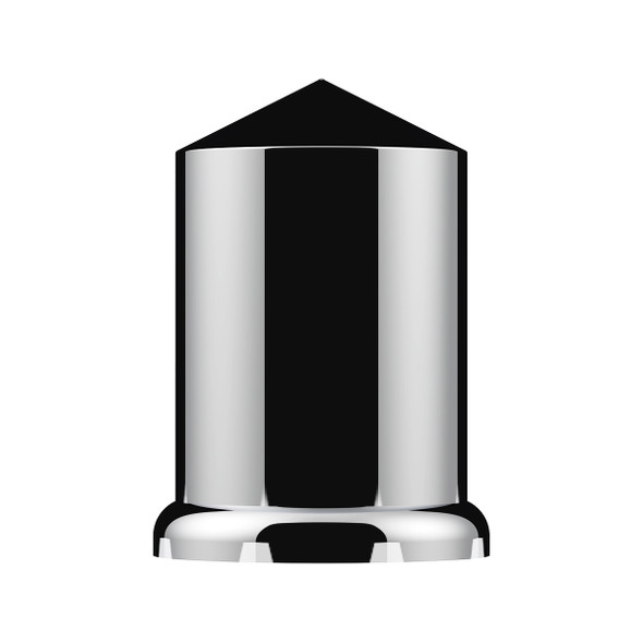 1-1/2" X 3" Chrome Plastic Pointed Nut Cover - Push-On (Bulk)