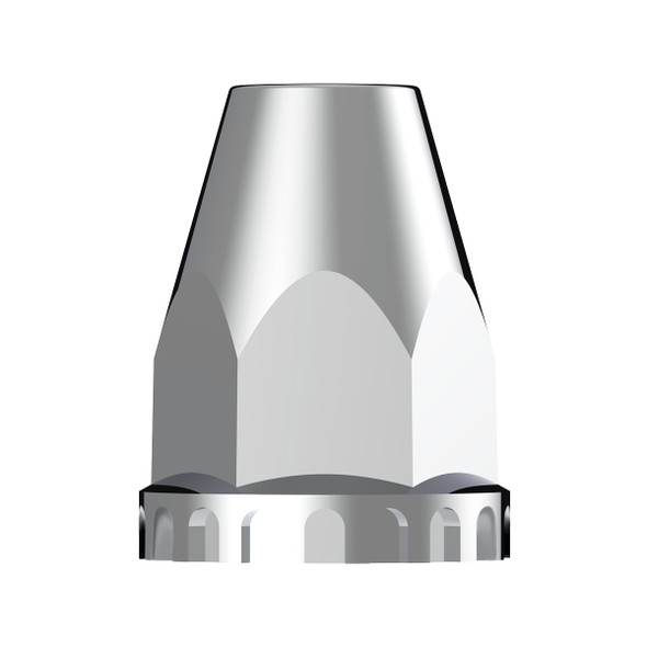 33mm X 2-3/4" Chrome Plastic Original Nut Covers - Thread-On (Box of 10)