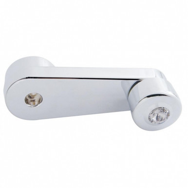 24033-UP Chrome Window Crank With Crystal For Freightliner - Clear Crystal